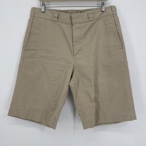 ASPESI Mens Khaki Chino Shorts Flat Front Cotton Size EU 50